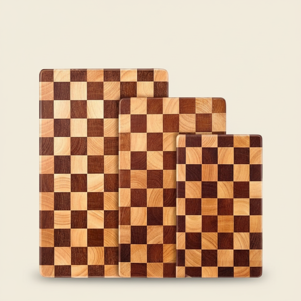 Planche  Découper Damier En Bois