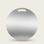 Planche À Découper Ronde Acier Inox