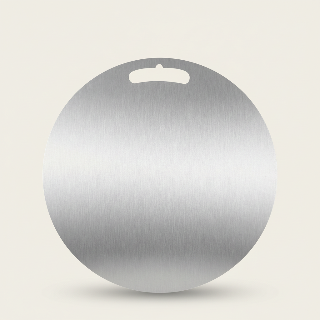 Planche À Découper Ronde Acier Inox