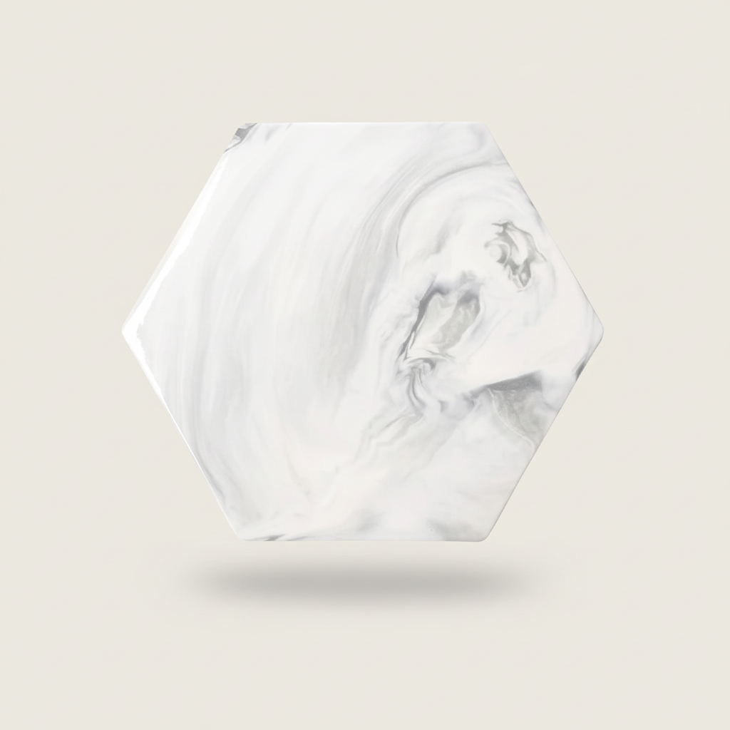 Planche À Découper Marbre Ronde Et Hexagonal