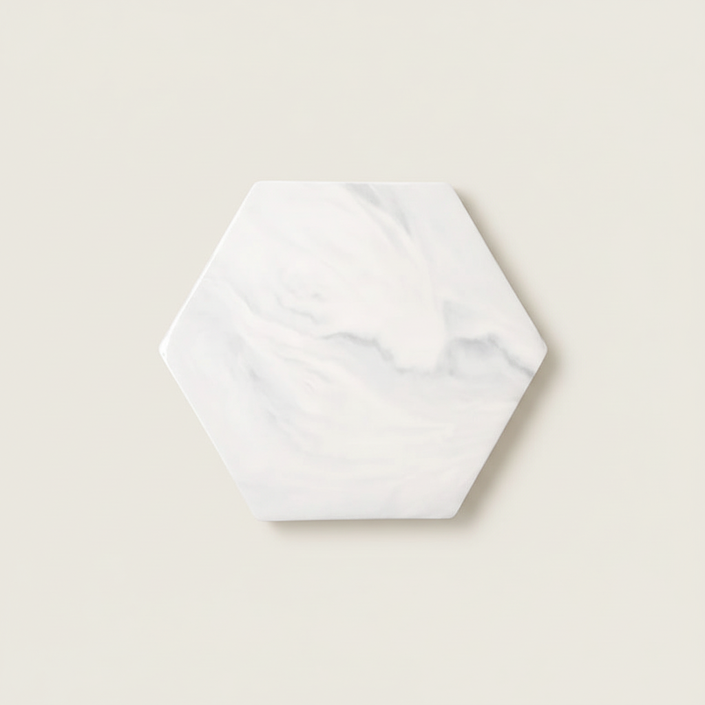 Planche À Découper Marbre Ronde Et Hexagonal